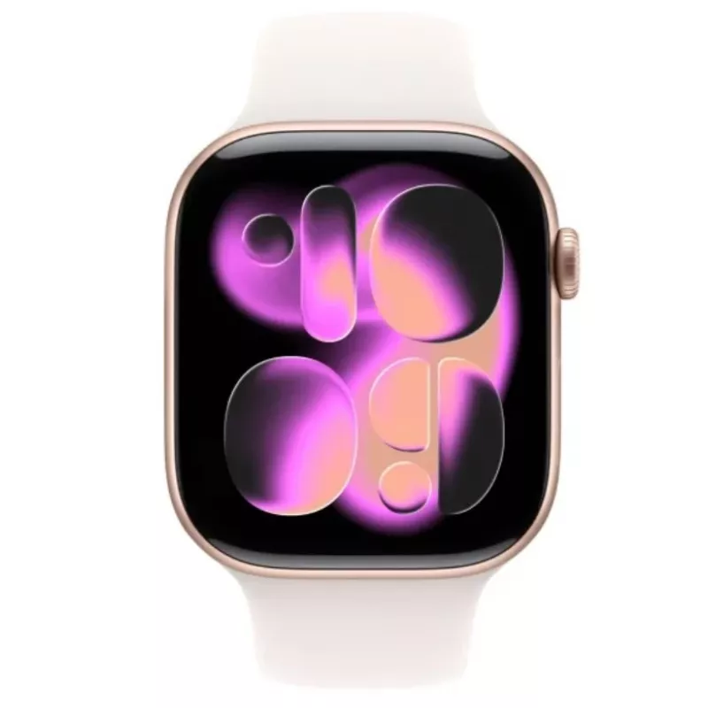 Apple Watch Series 11 GPS 46mm Rose Gold Aluminium Case with Light Blush Sport Band S/M