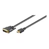 Goobay | DVI-D/HDMI cable, gold-plated | 51580 | DVI-D male Single-Link (18+1 pin) | HDMI male (type A) | HDMI to DVI-D | 2 m