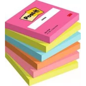 3M 654-6-POP note paper Square Multicolour 100 sheets Self-adhesive