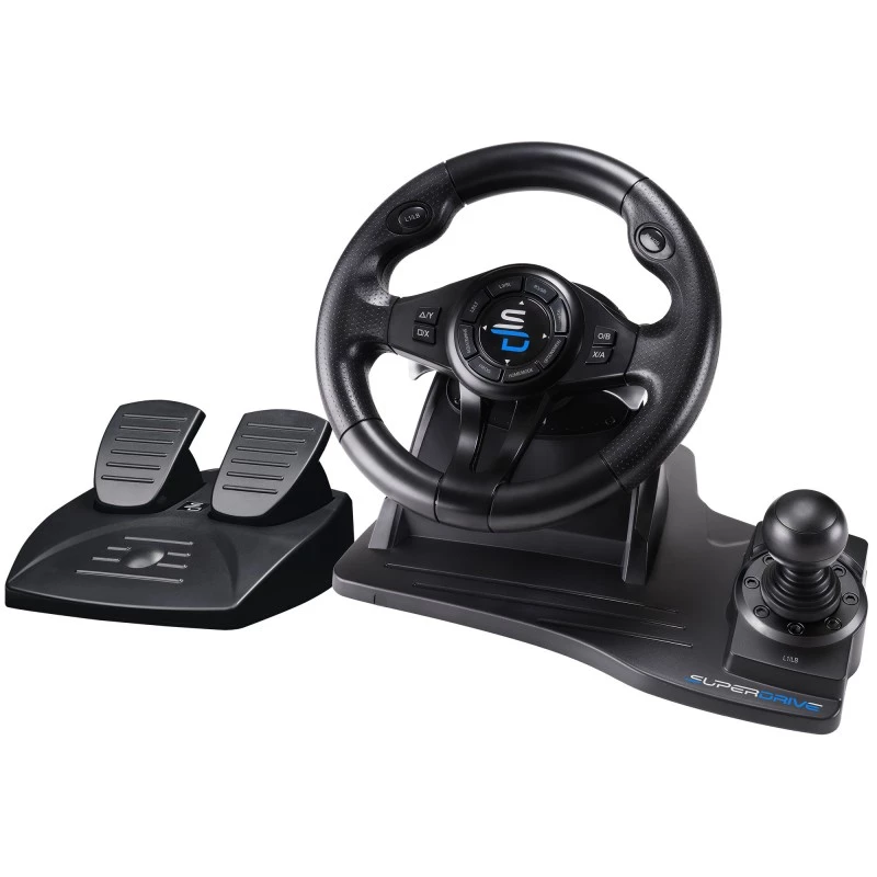 Subsonic SA5596-NG Gaming Controller Black USB Steering Wheel Pedals 270°