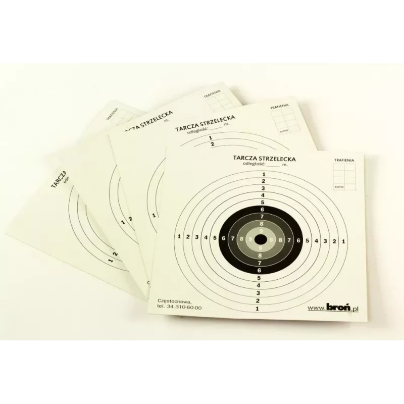 Paper target discs broń.pl 17 × 17 cm, paper, 100 pcs
