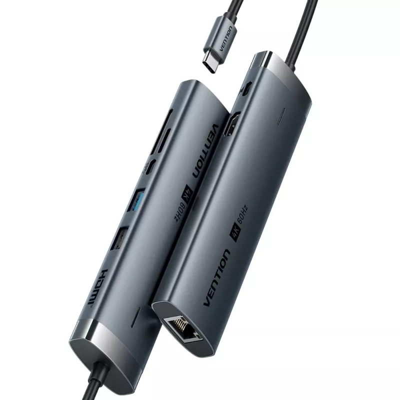 Vention USB-C 8-in-1 4K 60Hz 100W docking station