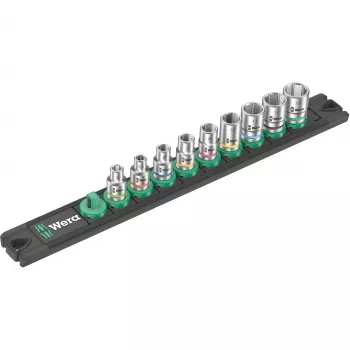 Socket set Wera Zyklop A 1/4 inch black/green, 9 pieces