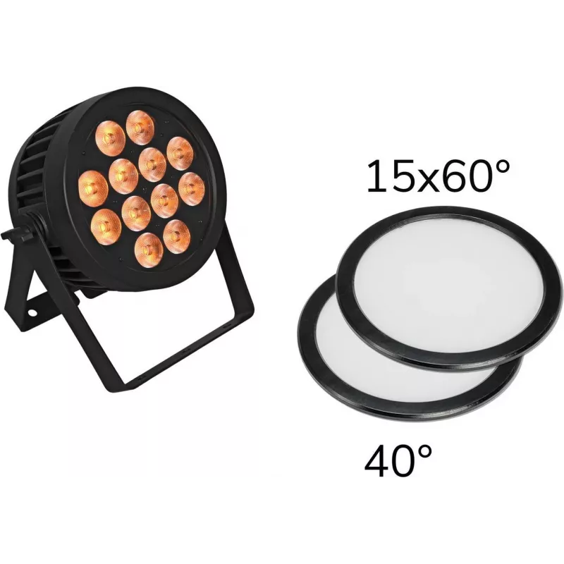 LED PAR light EUROLITE 12x9W SCL Spot with 2 diffusers 15° and 40°