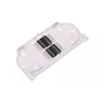 Fiber optic splice tray Extralink V2 24-core, ABS housing, white
