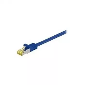Wentronic GoobayCat.7 Raw Cable Patch Cable, S/FTP (PiMF), Blue, 25 m - LSZH Halogen-Free, Copper, RJ45 Plug (91664)