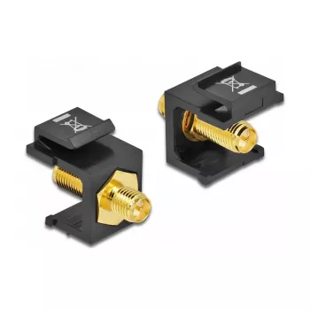 Keystone Module RP-SMA female black DeLOCK 86865