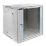 QOLTEC 54485 19-Inch 12U Wall-Mount Rack Cabinet, 600x450x635 mm, Black