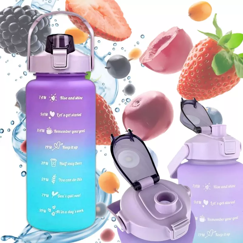 Extralink Motivational Bottle, Water Bottle, 2000ml, Purple-Blue, BUT-992