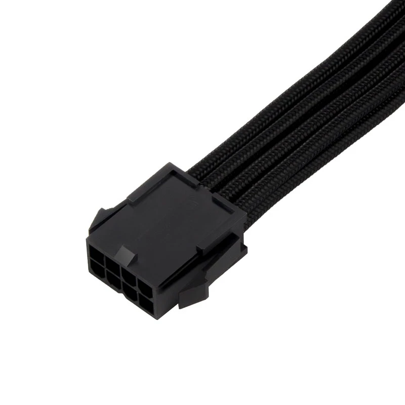 SilverStone PP07E - Spannungsversorgungs-Verlängerungskabel - 8-poliger PCIe Power (6+2) (M) zu 8-poliger PCIe Power (W) - 30 cm - Schwarz (SST-PP07E-