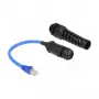 Networking Cable DeLOCK 66809 Black Blue 0.25m Cat6 SF/UTP