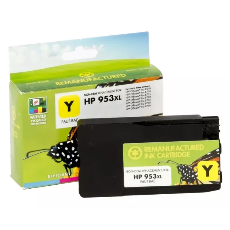 Compatible Static Control HP 953XL (F6U18AE) Ink Cartridge, Yellow (New chip)