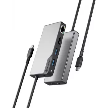 ALOGIC USB-C Fusion MAX 6-in-1 Hub V2 - docking station - USB-C 3,1 Gen 1 - VGA, HDMI - 1GbE (UCFUPRGVV2-SGR)