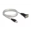 DeLOCK 63465 Serial Cable Black Transparent 1.8m USB Type-A DB-9