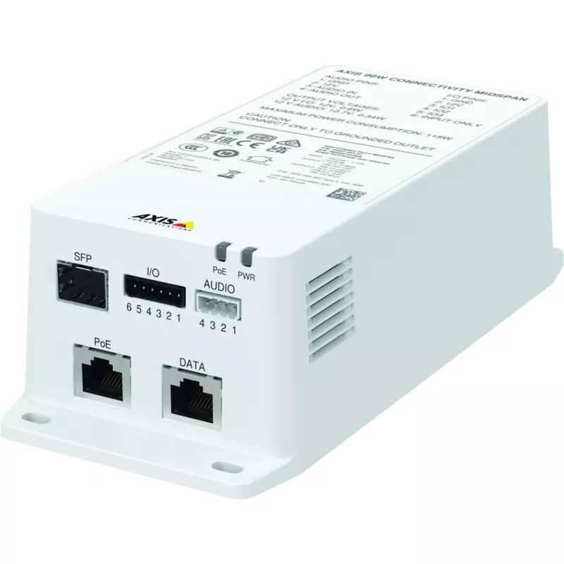 Midspan Axis TU8003 90W Wired Ethernet 10/100/1000 Mbit/s White