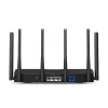 Tabletop router MERCUSYS MR47BE — Tri‑band Wi‑Fi 7 (2.4/5/6 GHz), 9300 Mbps, 3× RJ‑45, 2.5GbE, 6 external antennas
