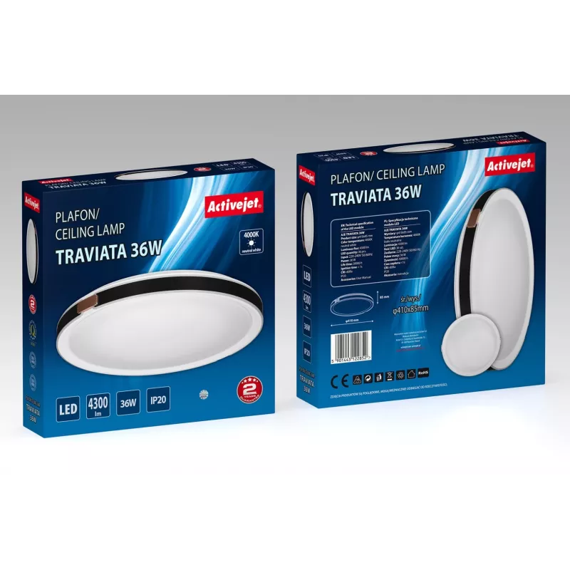 Activejet AJE-TRAVIATA LED ceiling light 36W