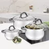 MAESTRO MR-3522-6M-BLACK 6 piece pot set