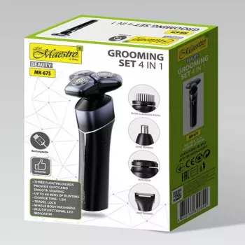 Electric 5-in-1 rechargeable waterproof shaving kit Maestro MR-675 with USB charging