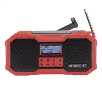 Albrecht DR 112 DAB+ Outdoor Hand-Crank Radio UKW, SOS, Flashlight, Solar, PowerBank (27911)