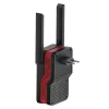 Wi‑Fi signal booster Cudy RE3000 2400–5000 MHz, 802.11ax/ac/n/g/b/a, Ethernet 100 Mbps, external antenna, black/red