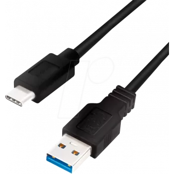 Logilink - USB Cable - USB Type A (M) to USB-C (M) umkehrbar - USB 3.2 Gen 1 - 3 A - 2 m - Black (CU0170)