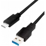 Logilink - USB Cable - USB Type A (M) to USB-C (M) umkehrbar - USB 3.2 Gen 1 - 3 A - 2 m - Black (CU0170)