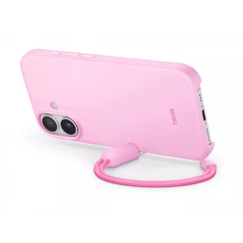 Kickstand Case for iPhone 17 Apple Beats with MagSafe and Camera Control, Pebble Pink, PC & Microfibre