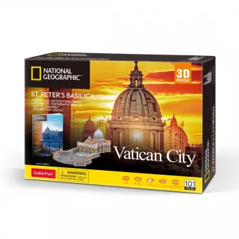 3D puzzle Cubicfun St. Peters Basilica model 306-DS0997H, cardboard pieces, assembled scale model