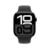 Apple Watch Series 10 GPS 46mm Jet Black Aluminium Case with Black Sport Band - M/L