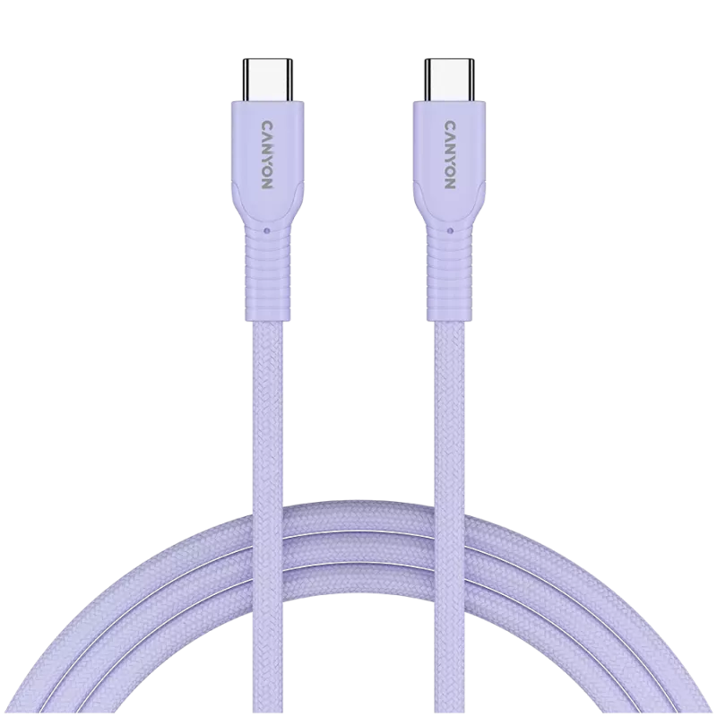 CANYON cable OnWire 60CL C-C 60W COLOR Braided 1m Purple