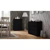 Chest of drawers Topeshop M4 CZERŃ Black 4 drawers Particle board