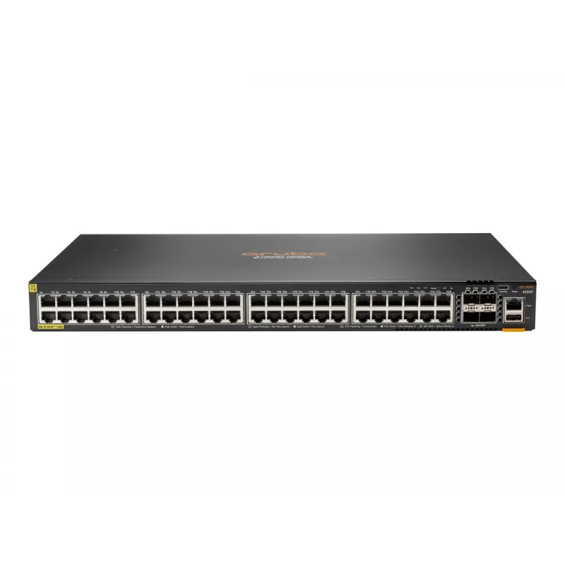 Hewlett Packard Enterprise HPE Aruba Networking CX 6200F 48G Class4 PoE 4SFP+ 740W Switch - Switch - max. Stapelentfernung 10 km - L3 - managed - 48 x 10/100/1000 (PoE+) + 4 x 1 Gi