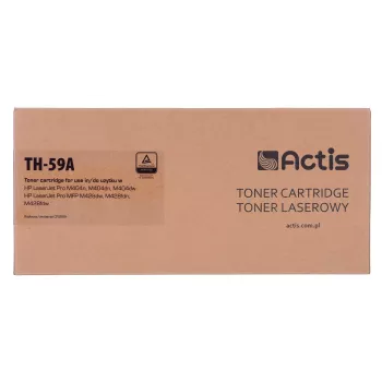 Actis TH-59A Toner (replacement for HP CF259A; Supreme; 3000 pages; black) with a toner level monitoring chip. We recommend disabling printer software updates.