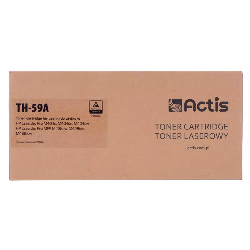 Actis TH-59A Toner (replacement for HP CF259A; Supreme; 3000 pages; black) with a toner level monitoring chip. We recommend disabling printer software updates.