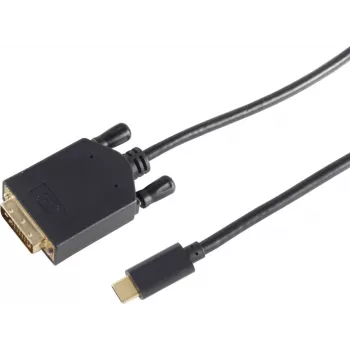 Video Cable Adapter S/CONN 10-58045 3 m DVI-D USB Type-C Black