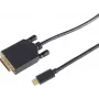 Video Cable Adapter S/CONN 10-58045 3 m DVI-D USB Type-C Black