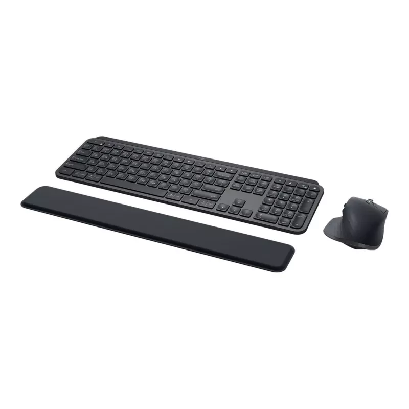 Logitech MX Keys Combo for Business - Keyboard-and-Mouse-Set - backlit - Wireless - Bluetooth LE - QWERTY - GB - Graphite