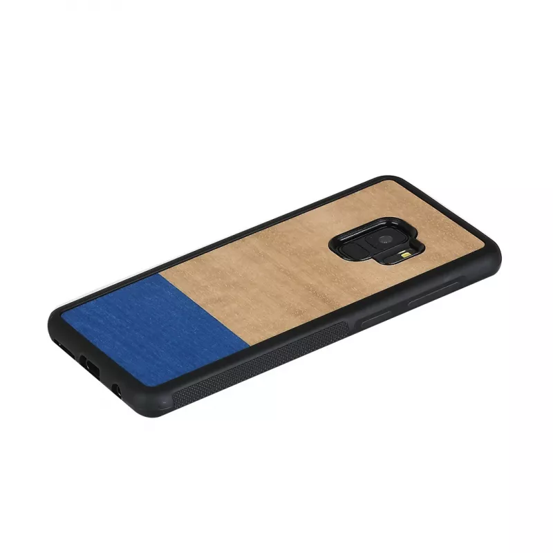 Phone case man and wood for Samsung Galaxy S9 — dove black, protective hard back cover