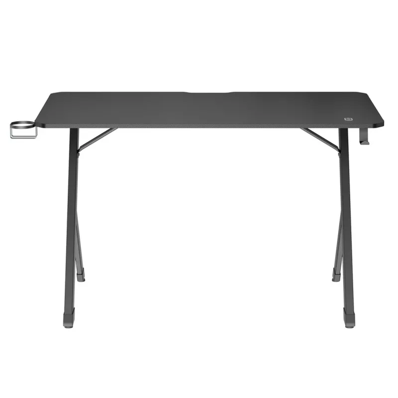 MACLEAN NanoRS RS102 Gaming Desk with RGB LED Backlight, 120x60 cm, Black