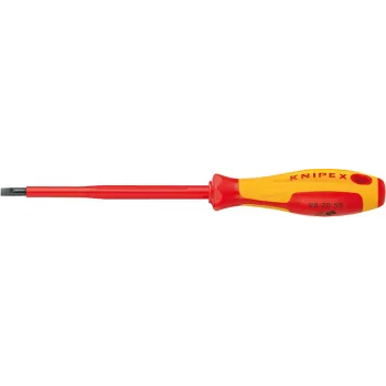 Knipex VDE VDE Slotted Screwdriver Blade Width: 5.5 mm Blade Length: 125 mm DIN EN 60900 (98 20 55)