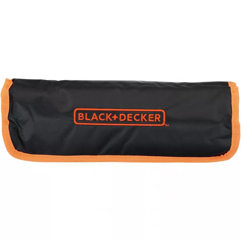 Mechanic set with roll-up bag 76-piece black orange