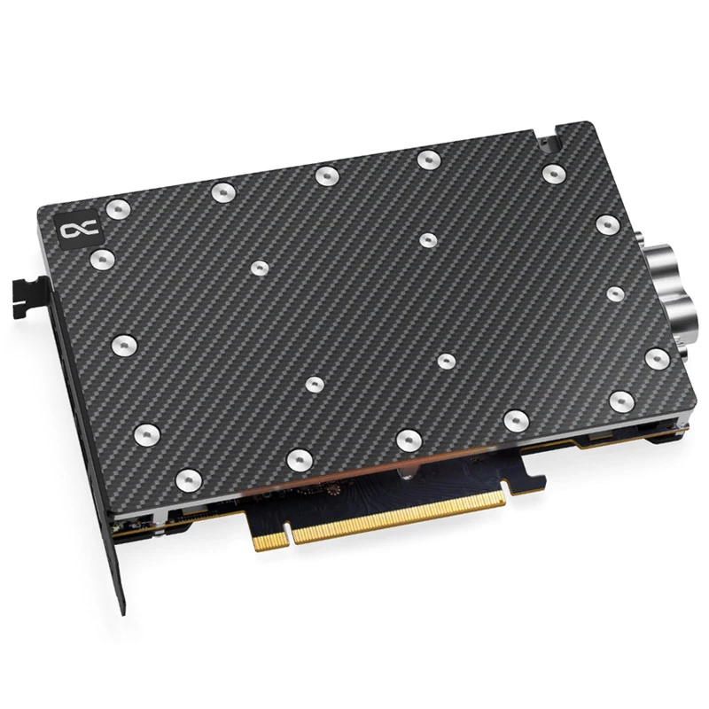 Water block + Backplate Aquatuning GmbH 13395 Aluminium Carbon Copper 1/4 inch