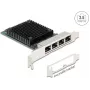 Network card DELOCK PCI Express x4 2.5 Gigabit LAN with 4x RJ45 ports
