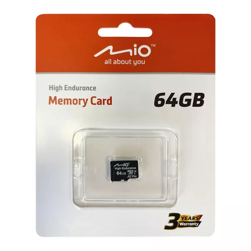 MicroSD card MIO Flash Memory 64GB UHS-I High Endurance for continuous recording