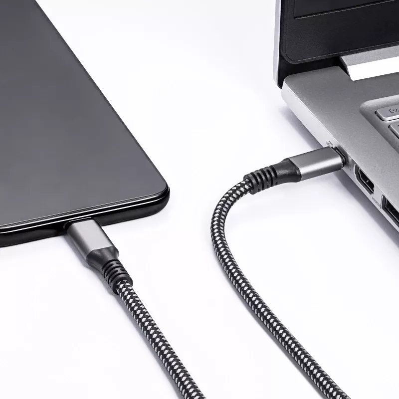 Akyga AK-USB-34 USB-C to USB-C Thunderbolt 3 Cable, 40 Gbps, 100 W, 1.5 m, Black