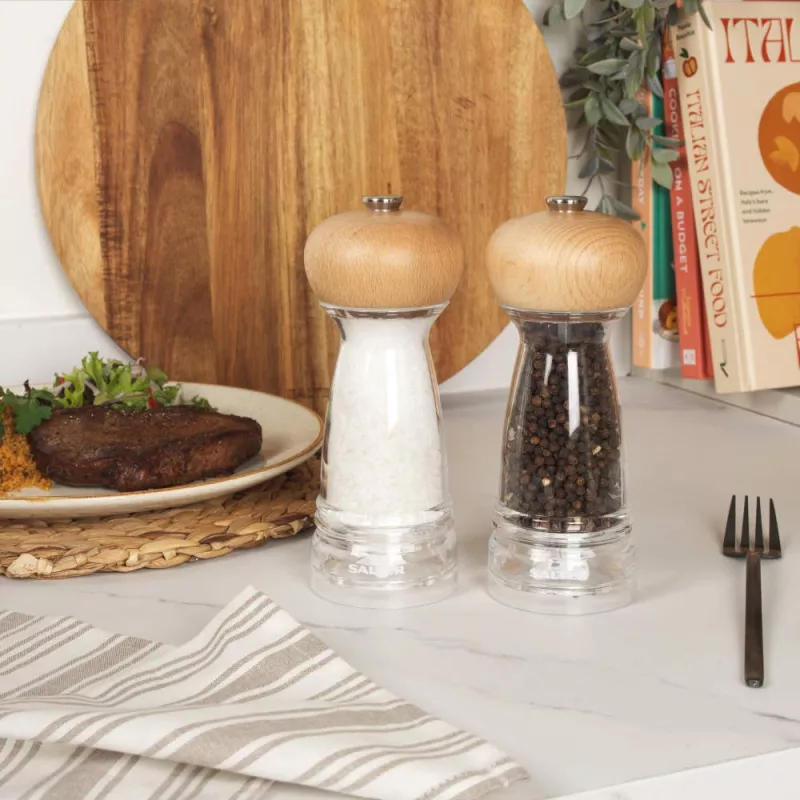 Salt and pepper mill set Salter Beechwood 4-piece BW12949BEU7