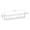 Maclean MC-904 2-in-1 wall or TV back storage shelf, max 2 kg