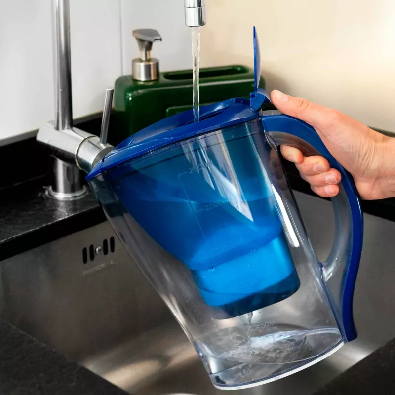 Pitcher water filter JATA HJAR1001 2.5L Blue Transparent