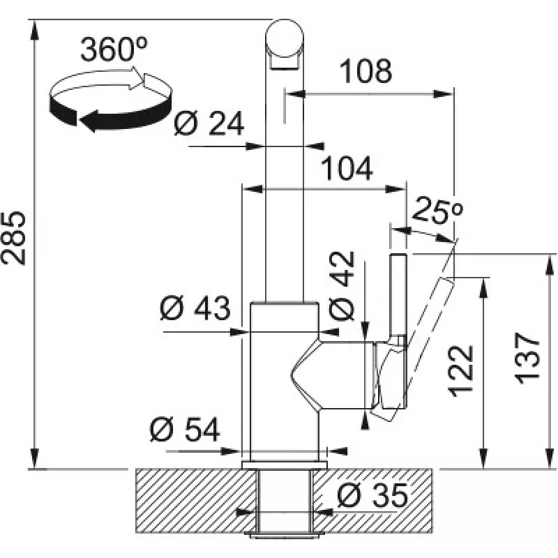 Tap Lina L Pull Out Nozzle HP Oatmeal